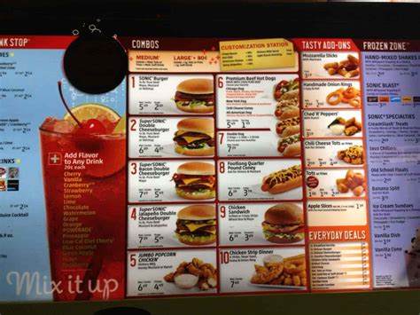 Www sonicdrivein com menu - SONIC, founded in 1953, is the largest drive-in restaurant brand in the United States with more than 3,500 restaurants in 46 states. Served by SONIC's iconic Carhops, the restaurant's expansive, award-winning menu offers unique, breakfast, lunch, dinner, snack and drink options for the whole family.